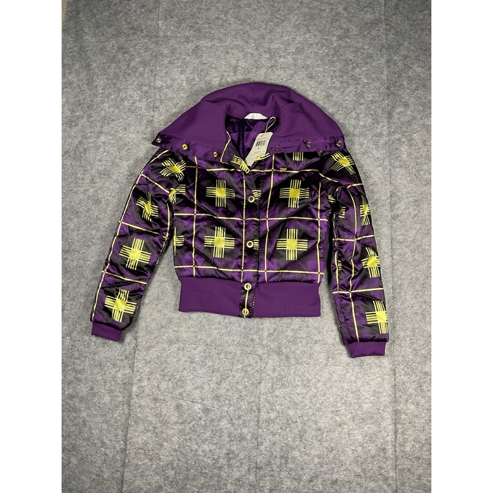 Adidas Ladies LumbrJ Coat Purple Gold Size Medium